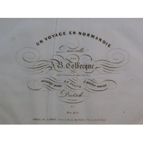 TOLBECQUE J. B. Un Voyage en Normandie Piano 4 mains ca1830