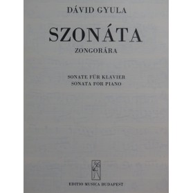 GYULA David Szonata Piano 1957