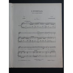 MASSENET Jules L'Eventail Chant Piano 1892