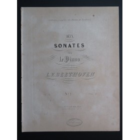 BEETHOVEN Sonate op 14 No 1 Piano ca1845