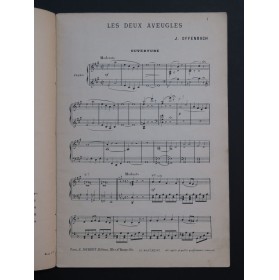 OFFENBACH Jacques Les Deux Aveugles Piano Chant