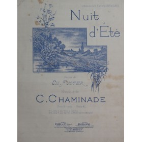 CHAMINADE Cécile Nuit d'Été Chant Piano 1896