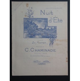 CHAMINADE Cécile Nuit d'Été Chant Piano 1896