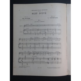 CHAMINADE Cécile Nuit d'Été Chant Piano 1896