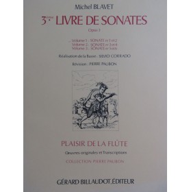 BLAVET Michel 3e Livre de Sonates Vol 1 Flute Piano ou Clavecin