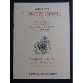 BLAVET Michel 3e Livre de Sonates Vol 1 Flute Piano ou Clavecin