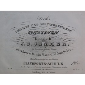 CRAMER J. B. Sonatinen No 2 Piano ca1840