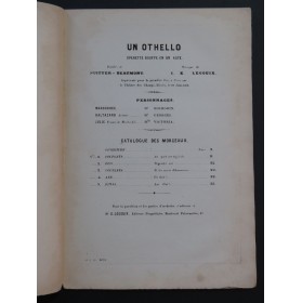 LEGOUIX Isidore-Edouard Un Othello Opérette Chant Piano 1863