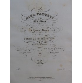 HÜNTEN François Mon Rocher de Saint Malo op 96 Piano 4 mains ca1840