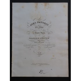 HÜNTEN François Mon Rocher de Saint Malo op 96 Piano 4 mains ca1840