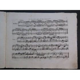 KUHLAU Frédéric Variations sur l'air suédois op 91 Piano ca1829