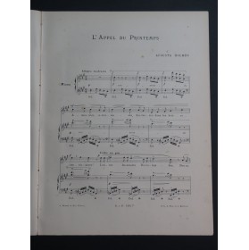 HOLMÈS Augusta L'Appel du Printemps Chant Piano ca1897