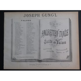 GUNG'L Joseph Amoretten-Tänze Piano ca1880