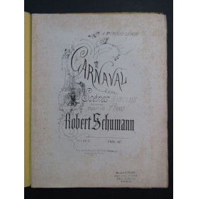 SCHUMANN Robert Carnaval Scènes Mignonnes op 9 Piano ca1864