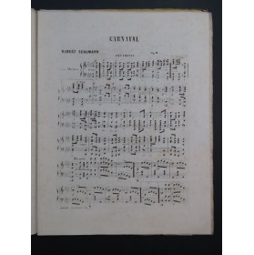 SCHUMANN Robert Carnaval Scènes Mignonnes op 9 Piano ca1864