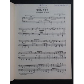 HORUSITZKY Zoltan Sonata Piano 1972