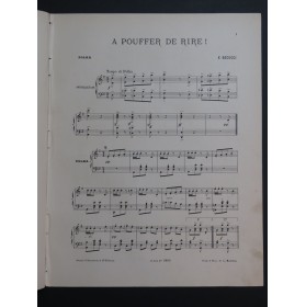 BECUCCI  Ernesto A pouffer de rire ! Piano ca1885