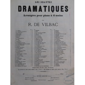 DE VILBAC Renaud Beautés des Dragons de Villars Suite No 1 Piano 4 mains ca1860