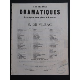 DE VILBAC Renaud Beautés des Dragons de Villars Suite No 1 Piano 4 mains ca1860