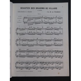 DE VILBAC Renaud Beautés des Dragons de Villars Suite No 1 Piano 4 mains ca1860