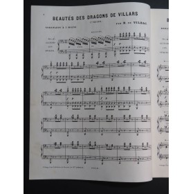 DE VILBAC Renaud Beautés des Dragons de Villars Suite No 1 Piano 4 mains ca1860