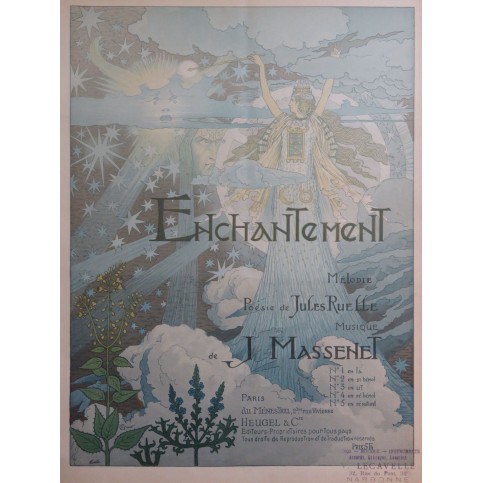 MASSENET Jules Enchantement No 4 E. Grasset Chant Piano 1892