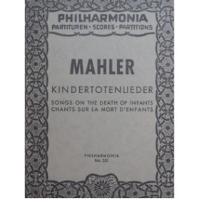 MAHLER Gustav Kindertotenlieder Chant Orchestre