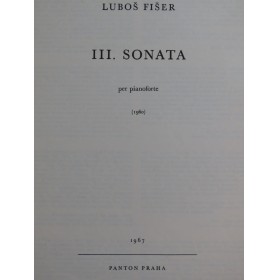 FISER Lubos Sonata No 3 Piano 1967