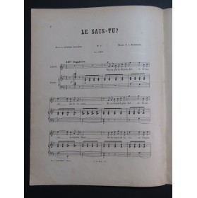 MASSENET Jules Le Sais-tu Chant Piano ca1880