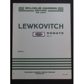 LEWKOVITCH Bernhard Sonate op 2 Piano