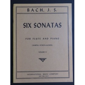 BACH J. S. Six Sonates Volume 2 Piano Flûte 1962