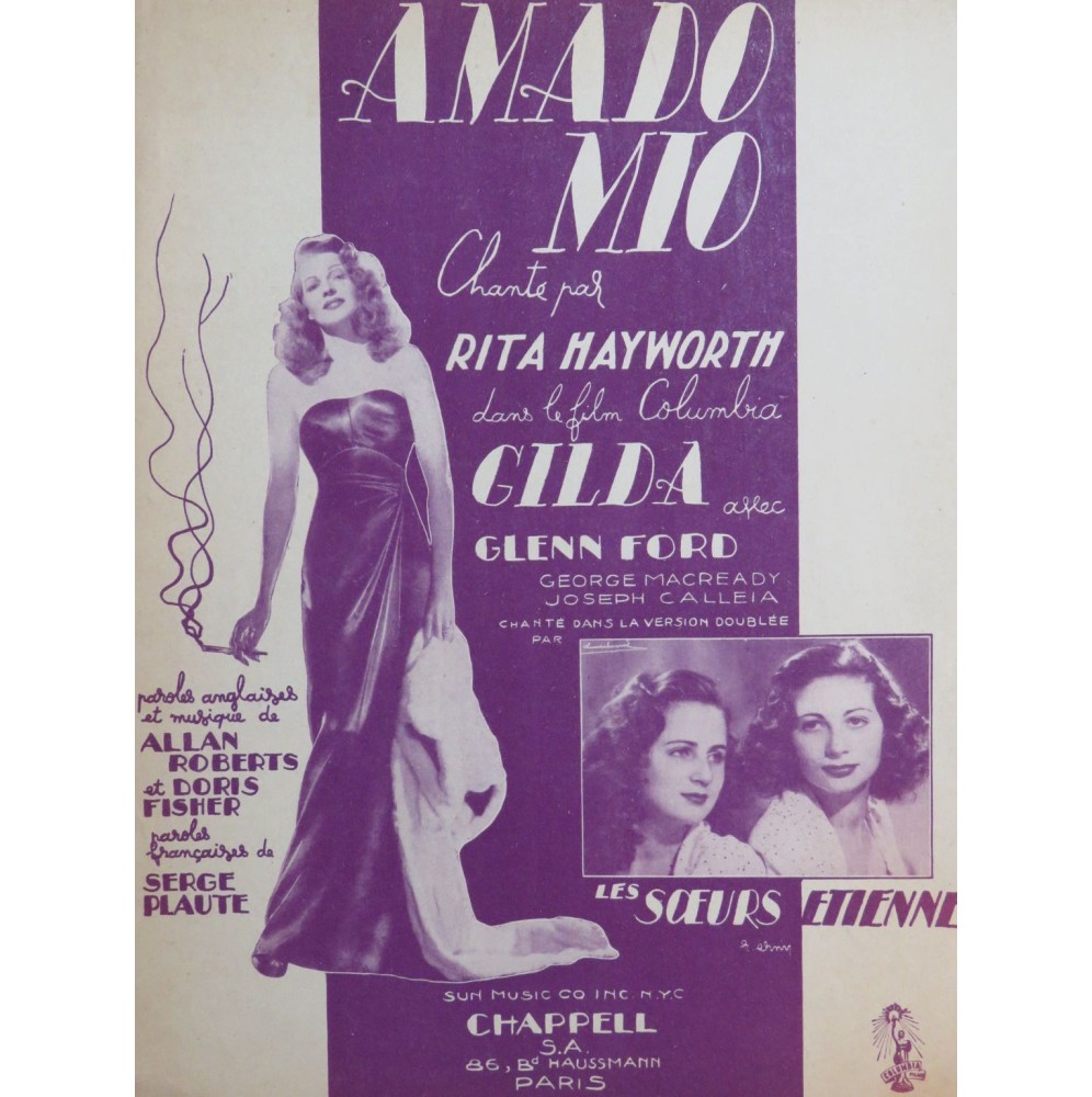 ROBERTS Allan FISHER Doris Amado Mio Chant Piano 1946