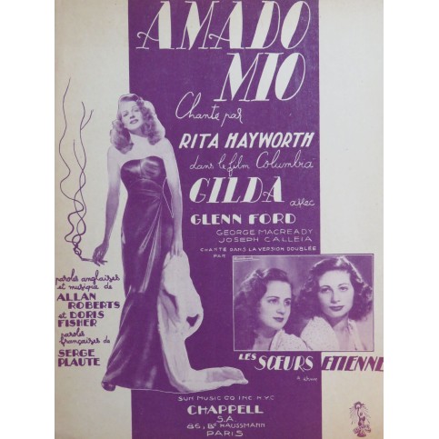 ROBERTS Allan FISHER Doris Amado Mio Chant Piano 1946