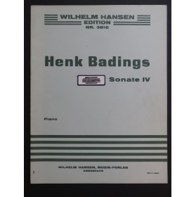 BADINGS Henk Sonate No 4 Piano 1949