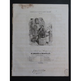 DE BEAUPLAN Amédée L'Ingénue de St Lô et le petit parisien Chant Piano ca1840