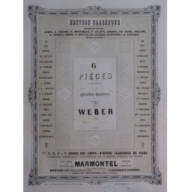 WEBER Six Pièces Faciles op 3 Piano 4 mains ca1860