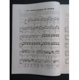 WEBER Six Pièces Faciles op 3 Piano 4 mains ca1860