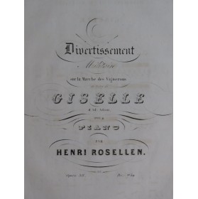 ROSELLEN Henri Divertissement Militaire op 38 Piano ca1840