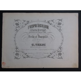 VERDI Giuseppe I Vespri Siciliani Quartetto Piano ca1855