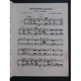 DE VILBAC Renaud Illustrations de Faust Gounod 1ère Suite Piano 4 mains ca1860