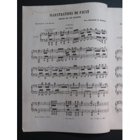 DE VILBAC Renaud Illustrations de Faust Gounod 1ère Suite Piano 4 mains ca1860