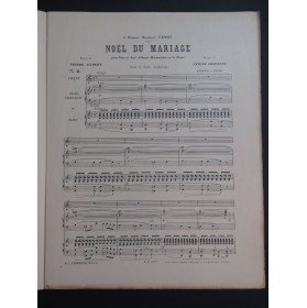 CHOUDENS Antony Noël du Mariage Chant Piano ou Orgue ca1875