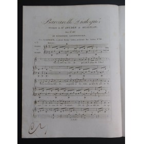 DE BEAUPLAN Amédée Barcarolle Dialoguée Chant Piano ou Harpe ca1830