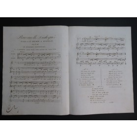 DE BEAUPLAN Amédée Barcarolle Dialoguée Chant Piano ou Harpe ca1830