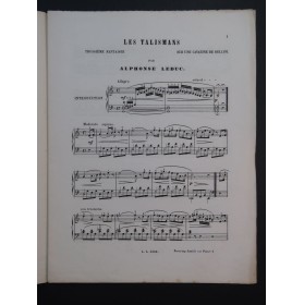 LEDUC Alphonse Les Talismans op 162 3e Fantaisie Piano ca1855