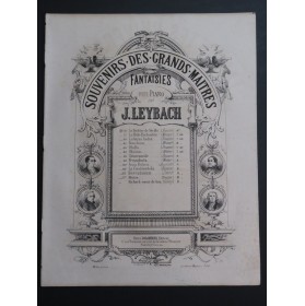 LEYBACH J. Fantaisie Brillante sur Moïse de Rossini op 117 Piano ca1870