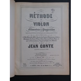 CONTE Jean Méthode de Violon élémentaire et progressive Violon XIXe