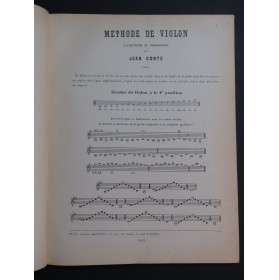 CONTE Jean Méthode de Violon élémentaire et progressive Violon XIXe