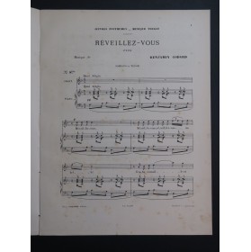 GODARD Benjamin Réveillez vous Chant Piano ca1896