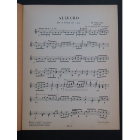 GIULIANI Mauro Allegro de la Sonate op 15 Guitare 1962